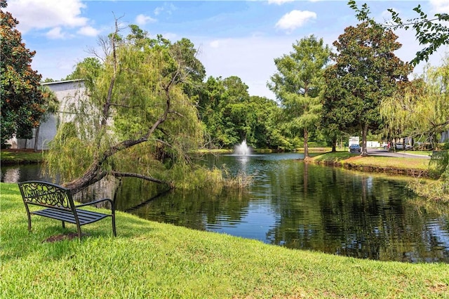 view of water feature