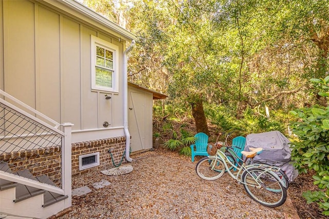 view of yard featuring visible vents