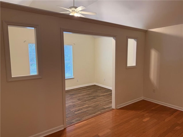 208 Stafford Ave, Brunswick, GA 31520 - unfurnished room featuring dark wood finished floors, ceiling fan, and ornamental molding