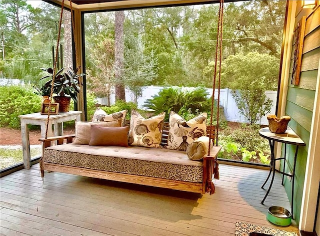 view of sunroom