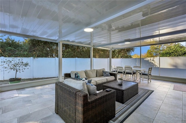 sunroom featuring plenty of natural light