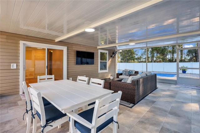 view of patio featuring outdoor lounge area