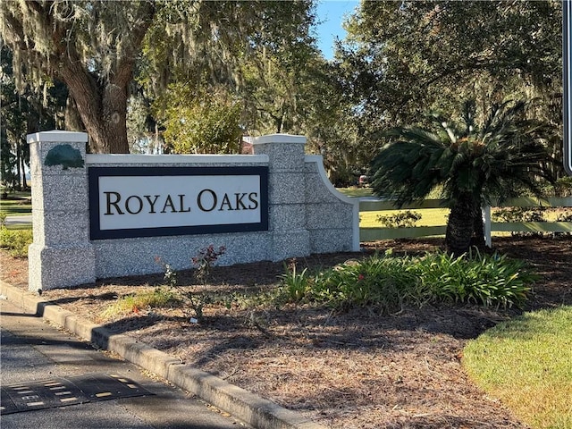 view of community sign