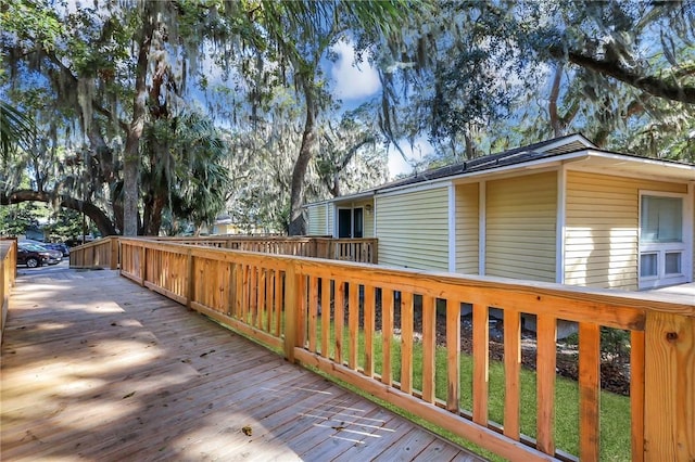 view of wooden terrace