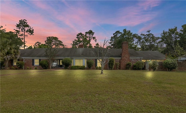 1001 Coral Rd, Waycross, GA 31501 - single story home with a front yard and a chimney