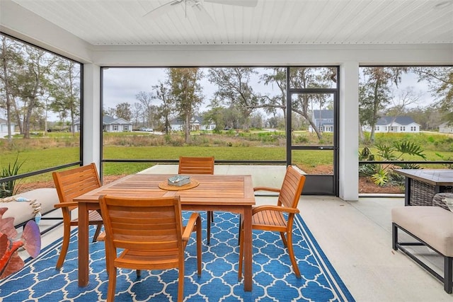 sunroom / solarium with plenty of natural light