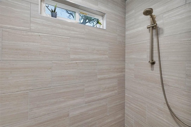 details with tiled shower