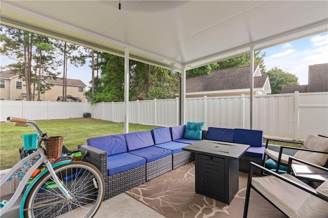 view of sunroom