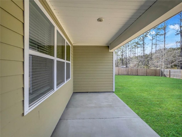 view of patio / terrace with fence