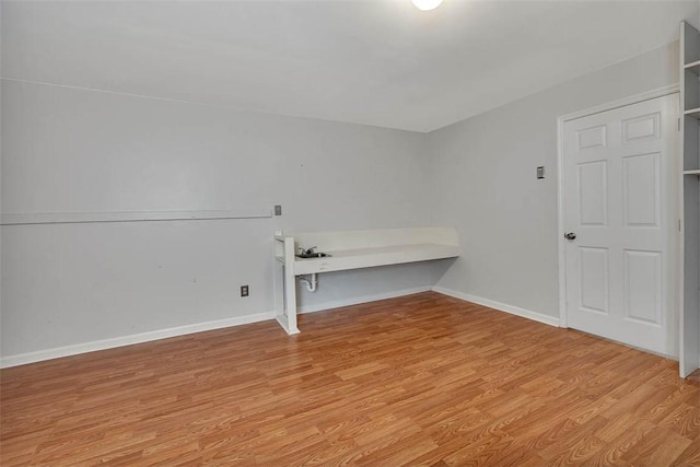 interior space featuring light wood-type flooring