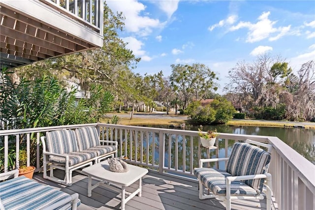 669 N Golf Villas, Saint Simons Island, GA 31522 - wooden deck featuring a water view