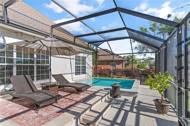 106 Hickory Pne, Brunswick, GA 31523 - view of patio featuring an outdoor pool and a lanai