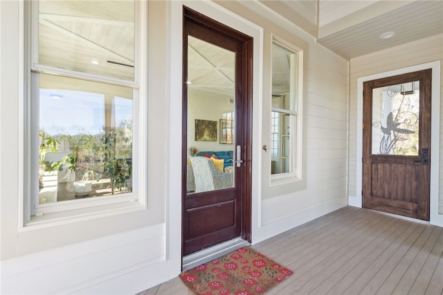 view of doorway to property