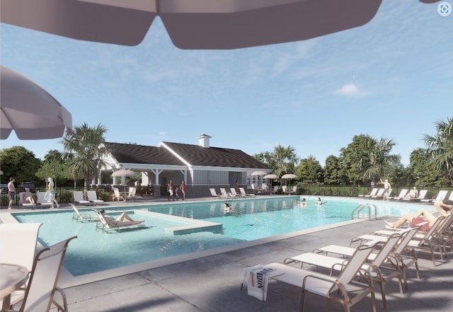 1037 Lakes Blvd, Brunswick, GA 31525 - community pool with a patio