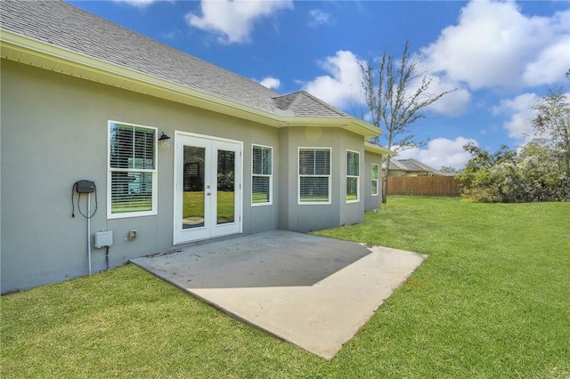 exterior space featuring french doors and a patio