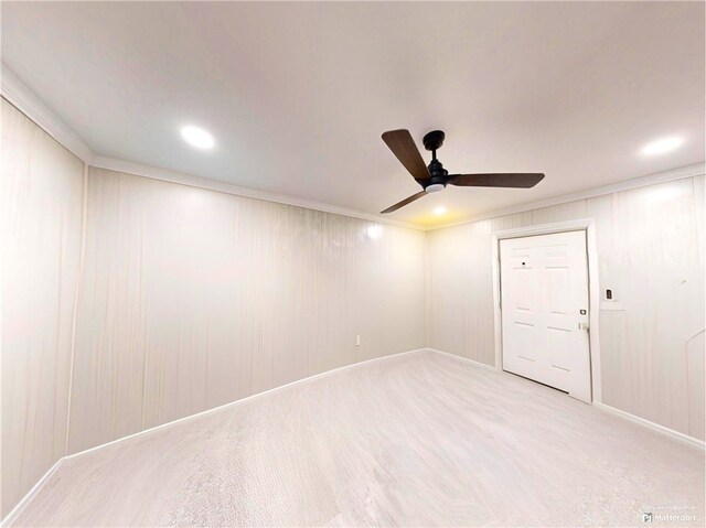 unfurnished room featuring carpet floors, an AC wall unit, and vaulted ceiling