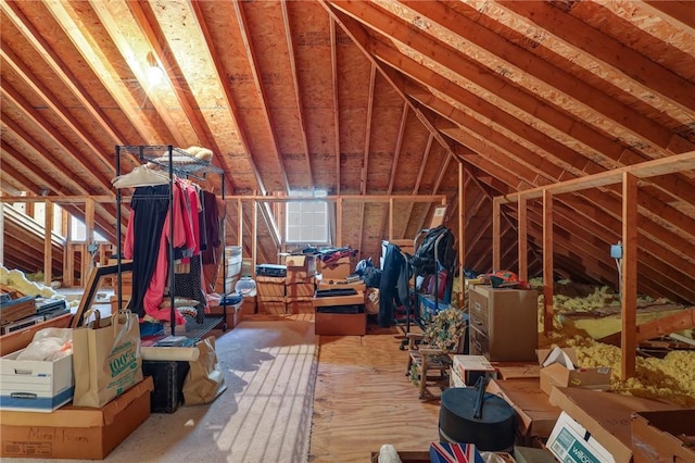 view of attic