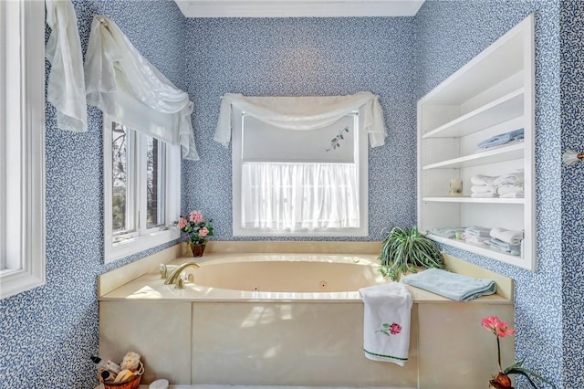 bathroom featuring a jetted tub