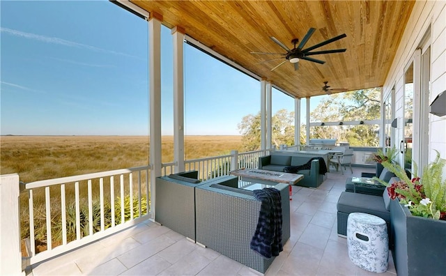 view of patio / terrace featuring outdoor lounge area and area for grilling