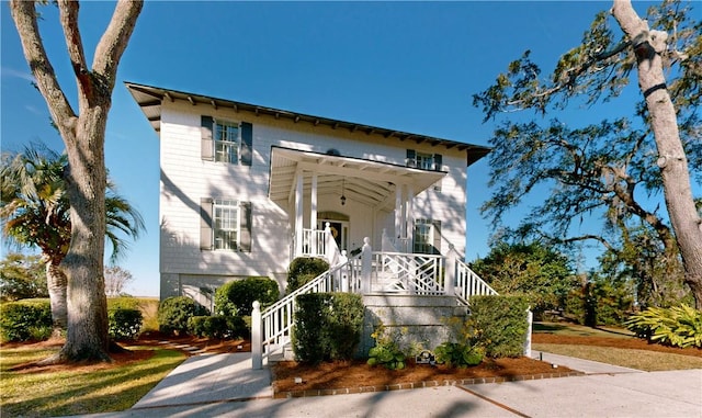 view of front of home with a porch