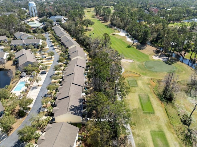 bird's eye view featuring view of golf course