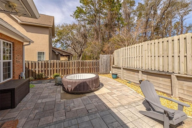 view of patio / terrace featuring a fenced backyard