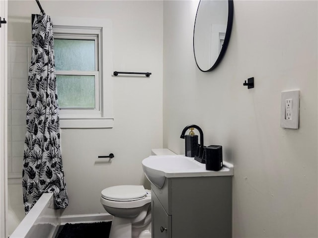 4166 Southern Rd, Brunswick, GA 31520 - full bathroom featuring vanity and shower / bath combo with shower curtain