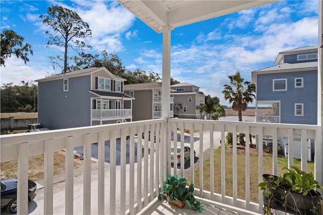 balcony featuring a residential view