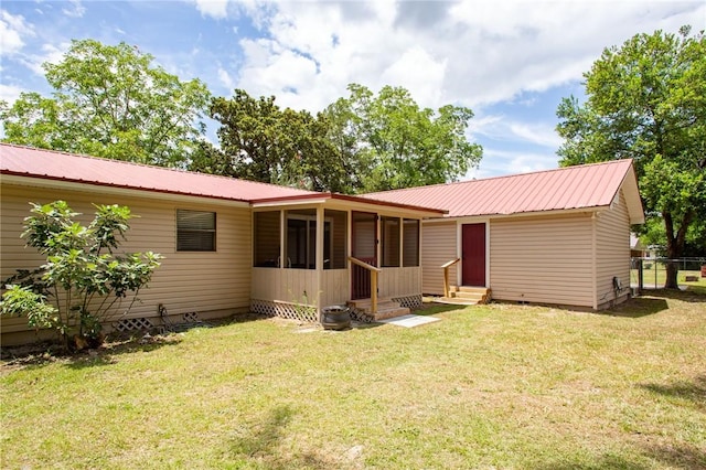1348 Crestridge Rd, Waycross, GA 31503 - back of house featuring entry steps and a metal roof