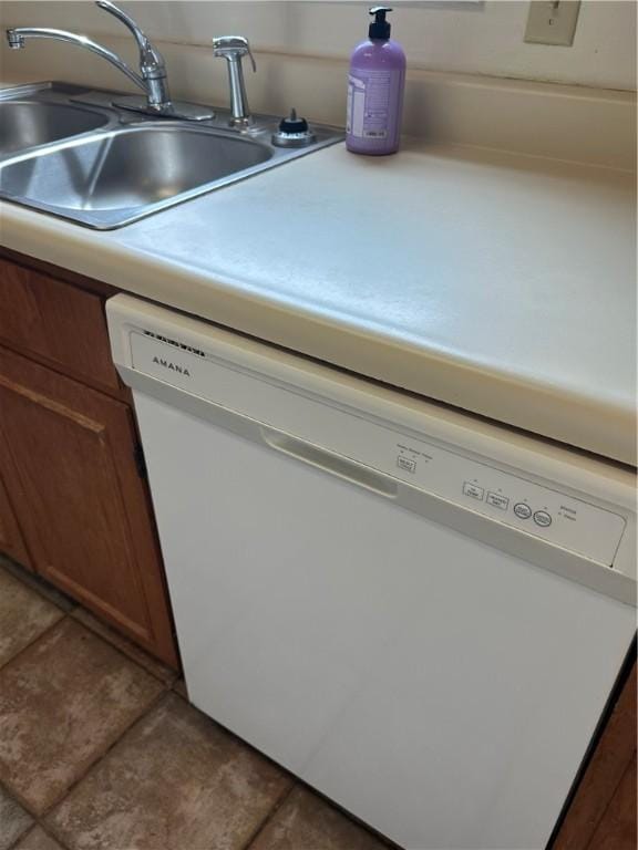 details with a sink and dishwasher