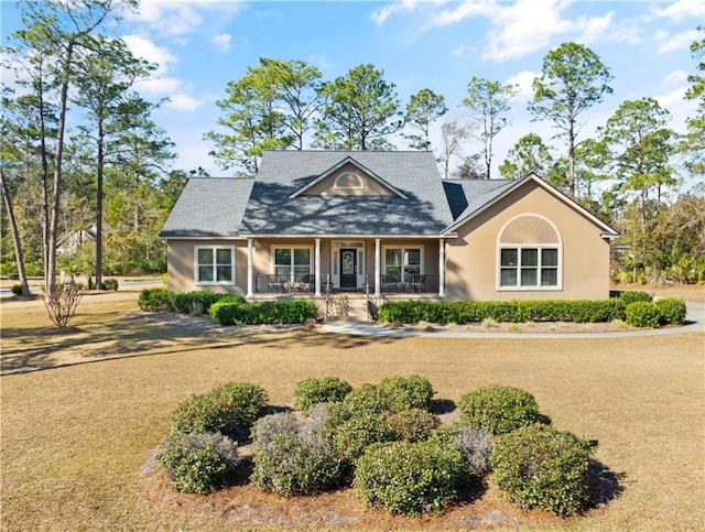 view of front of property featuring covered porch