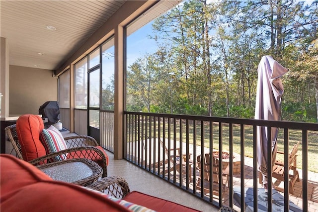 view of sunroom