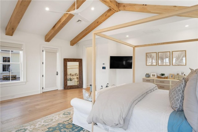329 Saint Annies Ln, Saint Simons Island, GA 31522 - bedroom with light wood-style floors and recessed lighting