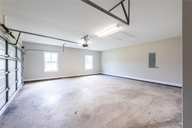 119 Silver Bluff Dr, Brunswick, GA 31523 - garage with electric panel and a garage door opener