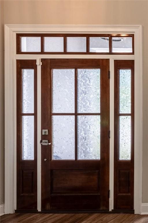 119 Silver Bluff Dr, Brunswick, GA 31523 - foyer entrance featuring dark wood-style flooring