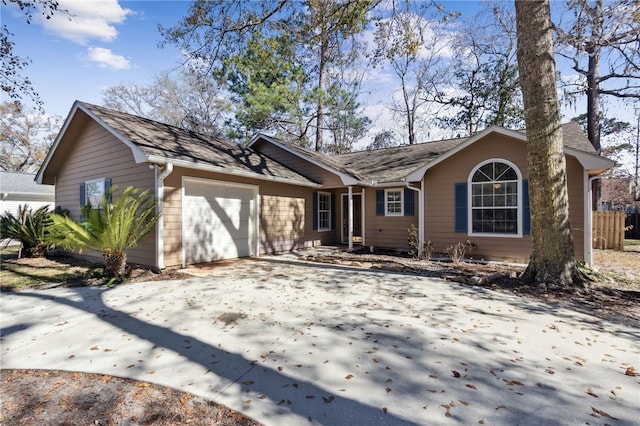 ranch-style house with a garage