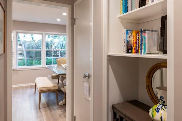 interior space featuring hardwood / wood-style floors