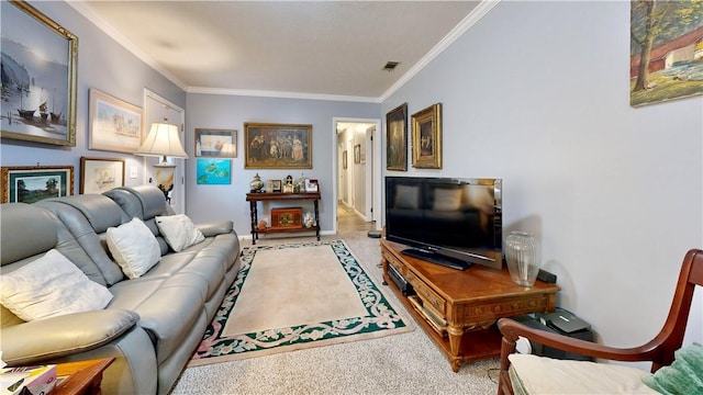 1703 Rainbow Dr, Waycross, GA 31501 - living area with ornamental molding and baseboards