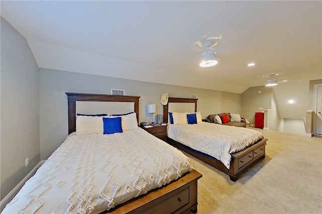 1296 N River Oaks Dr, Blackshear, GA 31516 - carpeted bedroom with lofted ceiling