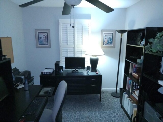 685 Chapel Crossing Rd, Brunswick, GA 31525 - office with a ceiling fan
