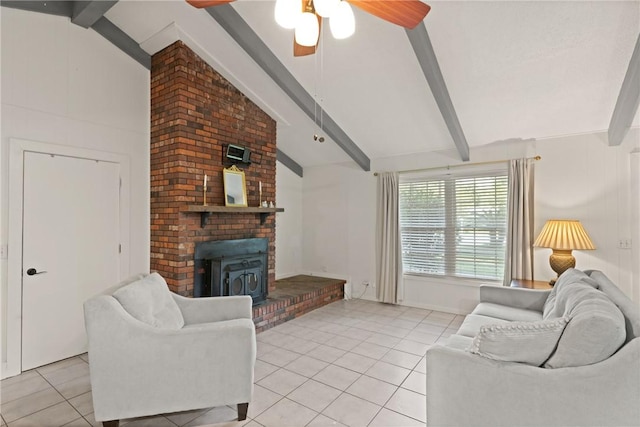 165 Pine Cir, Brunswick, GA 31520 - living area with light tile patterned floors and a ceiling fan