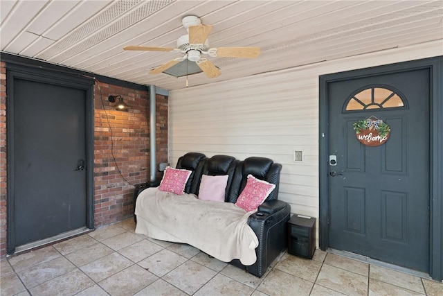 165 Pine Cir, Brunswick, GA 31520 - view of exterior entry with a ceiling fan