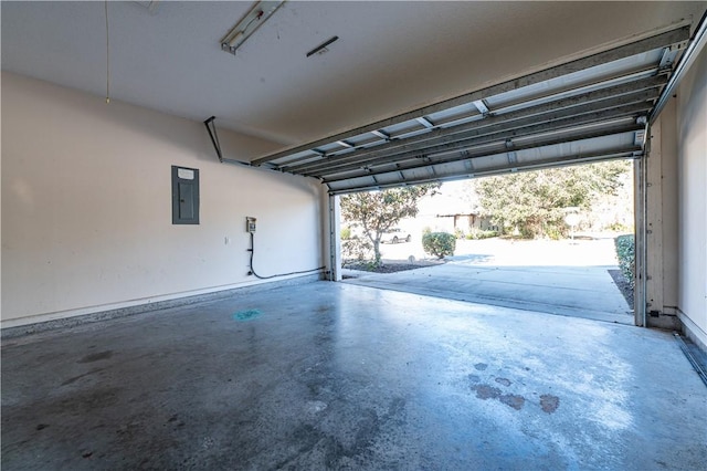 garage featuring electric panel