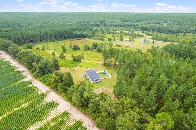 bird's eye view featuring a rural view