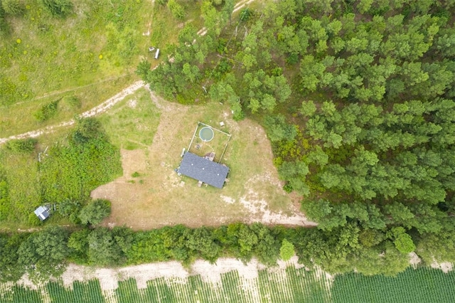 aerial view featuring a rural view