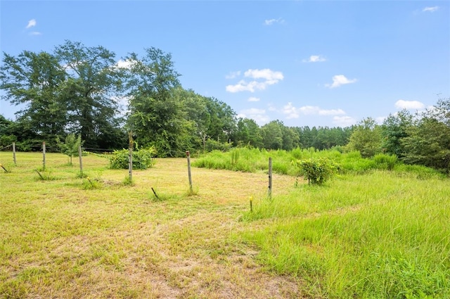 view of yard featuring a rural view