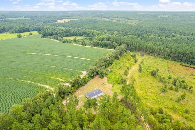 bird's eye view featuring a rural view