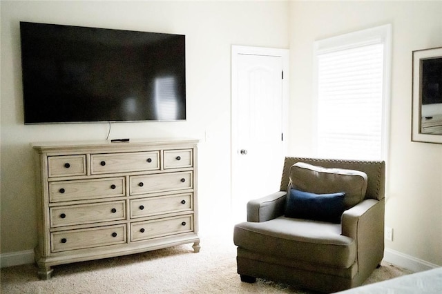 801 Mariners Cir, Saint Simons Island, GA 31522 - sitting room featuring baseboards and carpet floors