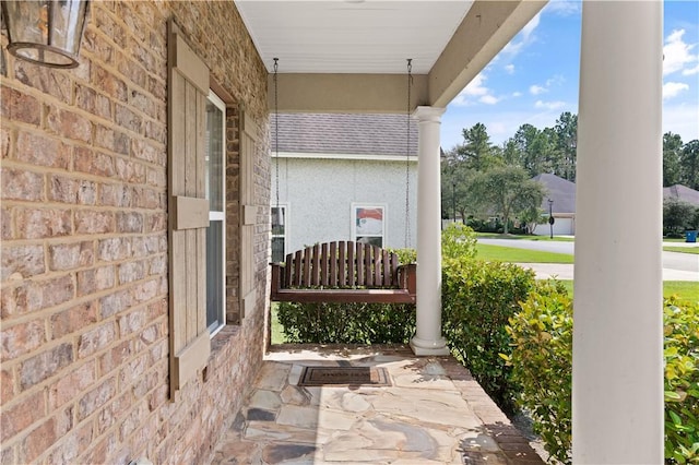 view of patio / terrace with a porch