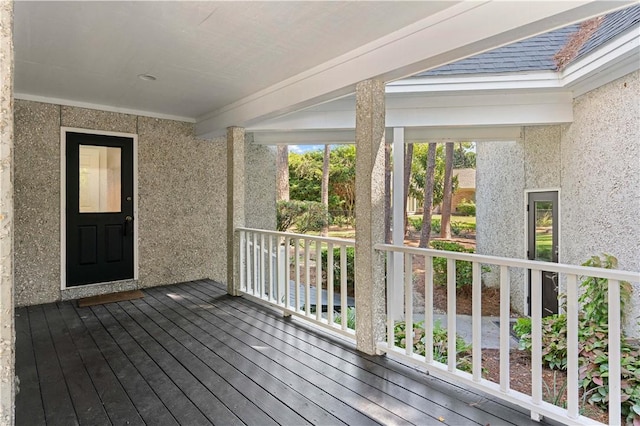 view of wooden deck